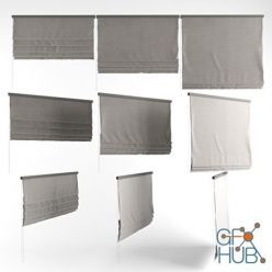 3D model Roman blinds for interior