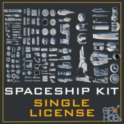 3D model Gumroad – Spaceship Kit – Full – Sci-Fi Kitbash