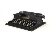 3D model Typewriter in retro style