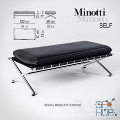 3D model Bench Self by Minotti