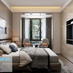 3D model Modern Style Bedroom Interior 4