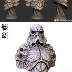 3D model ﻿UNDEAD BUST Necromorph Soldier – 3D Print