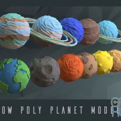 3D model CGTrader – Low poly planets Low-poly 3D model