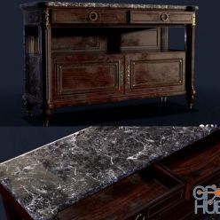 3D model Empire style dresser PBR