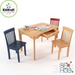 3D model Table and chair Avalon