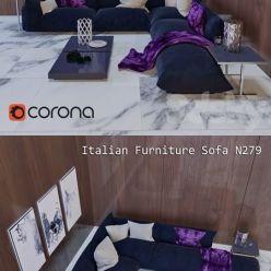 3D model Italian furniture sofa N279