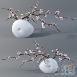 3D model Cherry Branch