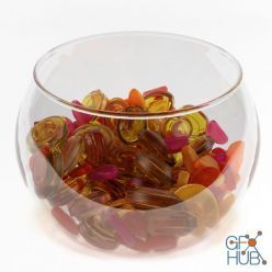 3D model Candy in a glass vase