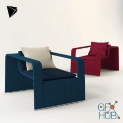 3D model Frame armchair by Paola Lenti