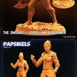 3D model PapSikels Miniatures - Skullhunters and Omegas solo models – 3D Print