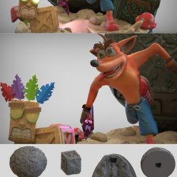 3D model Crash Bandicoot & Ball – 3D Print