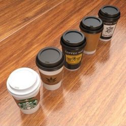 3D model Takeout coffee cups