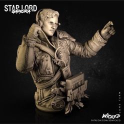 3D model 3DWicked - Starlord & Gamora - Starlord Bust – 3D Print