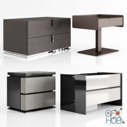 3D model Nightstand collection, modern set