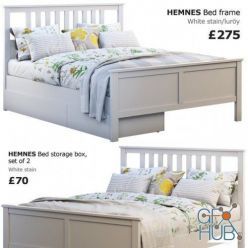 3D model Ikea Hemnes bed 3