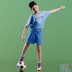 3D model Amal: boy soccer player (3d scan)