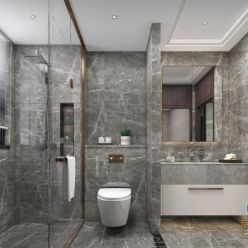 3D model Modern bathroom interior 056