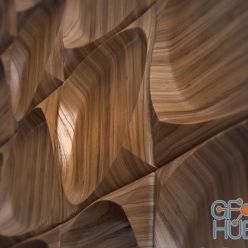 3D model Wooden 3d panel 2