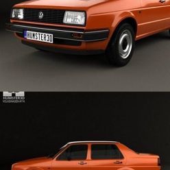 3D model Volkswagen Jetta 1984