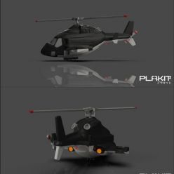 3D model ﻿PlaKit Airwolf – 3D Print