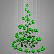3D model Abstract Christmas tree of balls