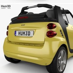 3D model Smart Fortwo 2011 Convertible Open Top