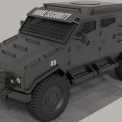 3D model Armoured vehicle (Blend, fbx, obj, dae)