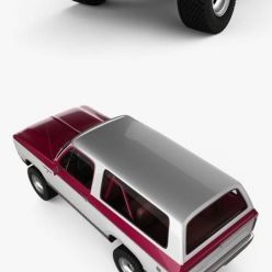 3D model Dodge Ramcharger with HQ interior 1979 car