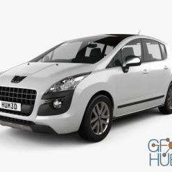 3D model Peugeot 3008 Hybrid 2012 car