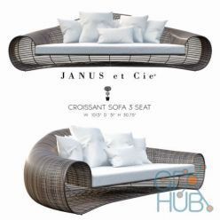 3D model Croissant sofa Janus et Cie