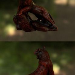 3D model Tiger Statue PBR