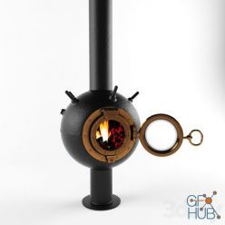 3D model Suspended fireplace bathyscaphe