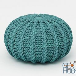 3D model Cozy knitted pouf