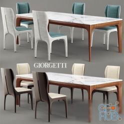 3D model Giorgetti Tiche furniture set