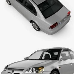 3D model Car Honda Civic 2001