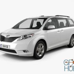 3D model Toyota Sienna 2011 car