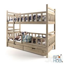 3D model Bunk Bed