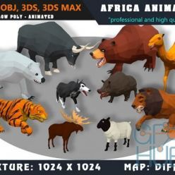 3D model Cubebrush – Animals Africa Cartoon Collection – Animated 02