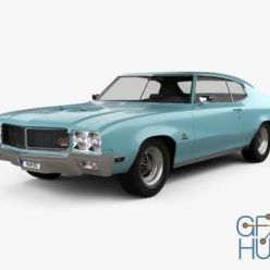 3D model Buick GS 455 Stage 1 coupe 1970 car
