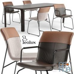 3D model Ditte chair and Aurelio table by Leolux