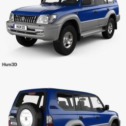 3D model Toyota Land Cruiser Prado 5-door 1999 Hum 3D