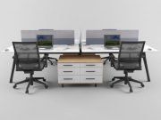 3D model 4 person work station table