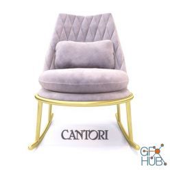 3D model Aurora armchair by Cantori