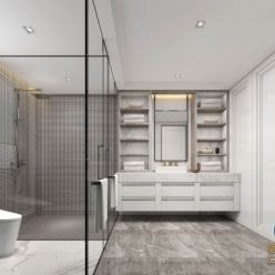 3D model Modern bathroom interior 047