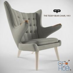 3D model Papa Bear Hans Wegner armchair