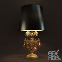 3D model Masiero Fiore di Foglia 7200 TL1 G table lamp