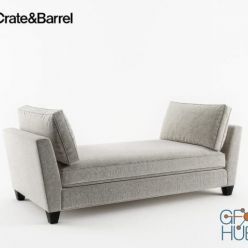 3D model Simone Daybed by Crate & Barrel