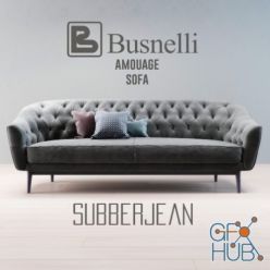 3D model Amouage Subberjean sofa by Busnelli