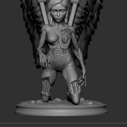 3D model ﻿Alita Battle angel statue – 3D Print