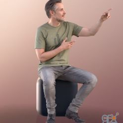 3D model Will: sitting man (3d-scan)